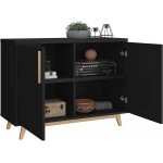 HOMMY Floor Buffet Sideboard Storage Cabinet Console Table Cupboard Chest 2 Door for Hallway Living Room and Kitchen