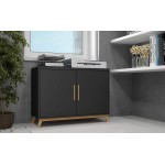 HOMMY Floor Buffet Sideboard Storage Cabinet Console Table Cupboard Chest 2 Door for Hallway Living Room and Kitchen