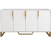 Pucloce Buffet Sideboard with Storage for Living Room 59.1''x15.7''x34.6'' White