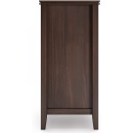 SIMPLIHOME Artisan Solid Pine Wood 54 inch Contemporary Sideboard Buffet Credenza in Dark Chestnut Brown features 2 Doors 6 Drawers and 2 Cabinets with Large storage spaces