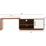 Bidiso Expandable Entertainment Center for Wall-Mounted TVs up to 80 inches Wooden TV Stands for Living Rooms and bedrooms Media Stand Media Consoles with Storage cabinets，Columbia Walnut