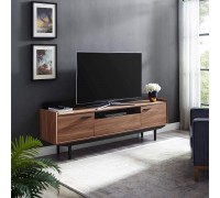 Modway Visionary 70" Mid-Century Modern Low Profile Entertainment TV Stand in Walnut Black
