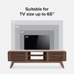 Mopio Ensley 59" Mid-Century Modern Tv Stand for 55 60 inch TV Low Profile with Sleek Rounded Finishing