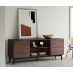 WAMPAT Mid-Century Modern TV Stands for TV up to 65 inches Wood Storage Cabinet TV Console Table Retro Media Entertainment Center for Living Room Rustic Walnut