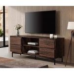 WAMPAT Mid-Century Modern TV Stands for TV up to 65 inches Wood Storage Cabinet TV Console Table Retro Media Entertainment Center for Living Room Rustic Walnut