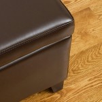 Christopher Knight Home York Bonded Leather Storage Ottoman Bench Brown