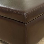 Christopher Knight Home York Bonded Leather Storage Ottoman Bench Brown