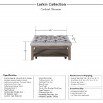 Lexicon Larkin Cocktail Ottoman Square Gray
