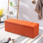 LJFYXZ Ottoman Footstool Cloth Shoe Bench Rectangular Storage Upholstered Seat Clothing Store Sofa Bench Multiple Sizes Color : Orange Size : 80cm 31.5in