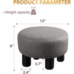 Small Foot Rest Gray Padded Foot Stool Storage Ottoman Foot Rest Modern Rectangle Chair Foot Rest Foot Step Stool for Living Room