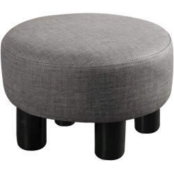 Small Foot Rest Gray Padded Foot Stool Storage Ottoman Foot Rest Modern Rectangle Chair Foot Rest Foot Step Stool for Living Room
