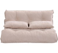 HEVIRGO Convertible Folding Sofa Bed Compact Couch Bed Futon Sofa Bed 1 Set Adjustable Wear Resistant Metal Anti-Fade Folding Leisure Couch for Home Beige
