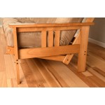 Kodiak Furniture Monterey Queen Size Futon Set in Butternut Finish Suede Peat