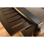 Kodiak Furniture Phoenix Full Size Futon In Espresso Finish With Storage Drawers Linen Cocoa