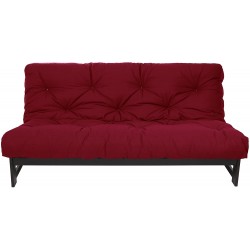 Trupedic x Mozaic - 12 inch Full Size Standard Futon Mattress Frame Not Included | Basic Scarlet Red | Great for Kid's Rooms or Guest Areas Many Color Options