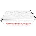 Trupedic x Mozaic - 8 inch Full Size Standard Futon Mattress Frame Not Included | Basic Coral Pink |Great for Kid's Rooms or Guest Areas Many Color Options