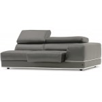 Zuri Furniture Encore Slate Leather Sofa Left Chaise