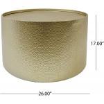 Christopher Knight Home 308945 Rache Modern Round Coffee Table with Hammered Iron Gold 26. 00” L x 26. 00” W x 17. 00” H