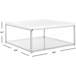 Safavieh Home Malone Glam White and Chrome Coffee Table