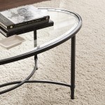 Southern Enterprises Quinton Oval Cocktail Coffee Table black