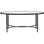 Southern Enterprises Quinton Oval Cocktail Coffee Table black