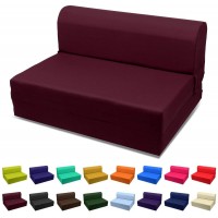 Magshion Futon Furniture Sleeper Chair Folding Foam Bed Choose Color & Sized Single,Twin or Full Full 5x46x74 Burgundy