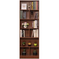 Bird Twig 6-Shelf Bookcase Open Shelf Book Shelves Bookshelf for Home Office Brown