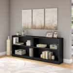 Bush Furniture Universal 2 Shelf Bookcase Set of 2 in Classic Black