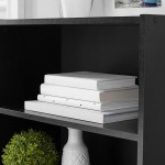 Easy to Assemble Contemporary Style Mainstays 3-Shelf Wood Bookcase in Black 2 pack