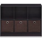 FURINNO Basic 3x2 Bookcase Storage Dark Walnut