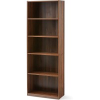 Mainstay` 71" 5-Shelf Standard Bookcase A Canyon Walnut