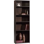 Sauder Beginnings 5-Shelf Bookcase Cinnamon Cherry finish