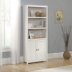 Sauder Cottage Road Library with Doors Soft White finish