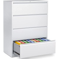 4 Drawer Lateral File Cabinet with Lock Locking Metal lateral Filing Cabinet for Office Steel lateral File Cabinet Large Horizontal File Cabinet Locked by Keys