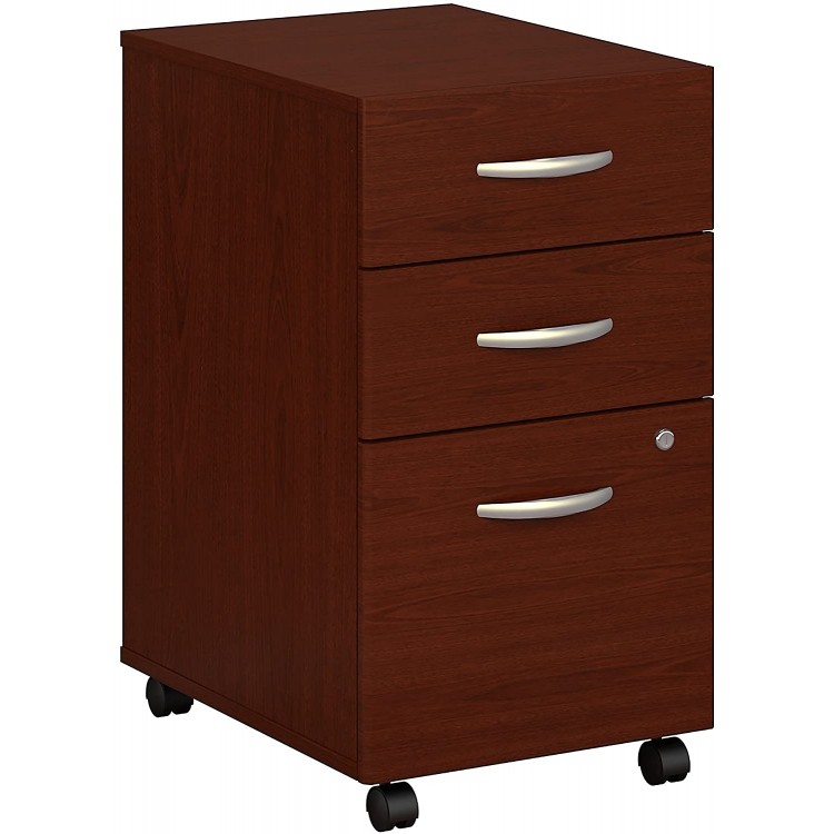 Bush Business Furniture Series C 3 Drawer Mobile File Cabinet in Mahogany