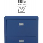 Linon Navy Blue Rolling Sadie File Cabinet