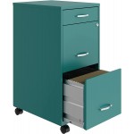 Lorell SOHO Mobile File Cabinet Teal