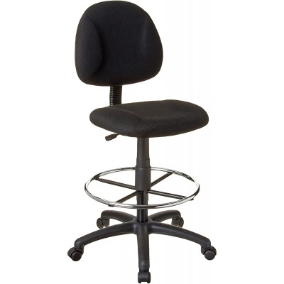 Boss Office Products Ergonomic Works Drafting Chair without Arms in Black