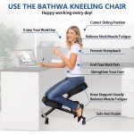 Ergonomic Kneeling Chair Adjustable Stool for Home and Office Improve Your Posture with an Angled Seat Thick Comfortable Moulded Foam Cushions Brake Casters