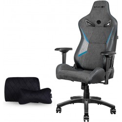 KARNOX Legend Gaming Chair Ergonomic Office Desk Chair Racing PC Chair High-Back Executive Chair with Adjustable Headrest and Lumbar Support 360 Degree Swivel Recling Computer Chair Cloth Dark Grey