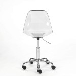 Urban Shop WK657754 Acrylic Rolling Chair Clear