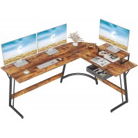 CubiCubi Modern L-Shaped Desk Computer Corner Desk 59.1" Home Office Writing Study Workstation with Small Table Space Saving Easy to Assemble