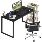 SHW Home Office 48-Inch Computer Desk Black