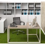SHW Triangle-Leg L-Shaped Home Office Computer Desk