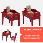 Cabilock 1 Set of Playhouse Decors Mini Desk Chair Set Simulated Furniture Decors