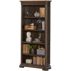 Martin Furniture IMSA3678 Executive Open Bookcase Fully Assembled Brown