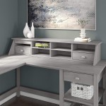 Bush Furniture Broadview Desktop Organizer Modern Gray
