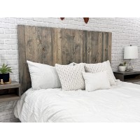 Classic Gray Headboard California King Size Stain Hanger Style Handcrafted. Mounts on Wall. Easy Installation.