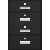 4-Layer Metal Drawer Filing Cabinet Filing Cabinet Under A Lockable Desk Home Office File Manager Filing Cabinet Storage Box for Storing Mail A4 Documents and Books
