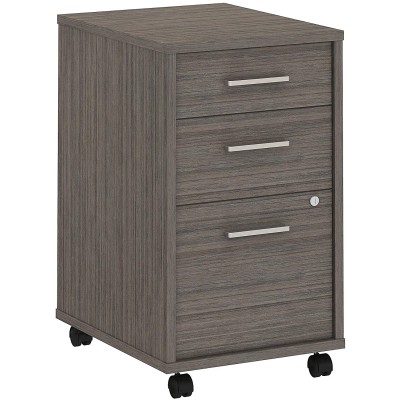 Bush Business Furniture Office by Kathy Ireland Method 3 Drawer Mobile File Cabinet-Assembled Cocoa